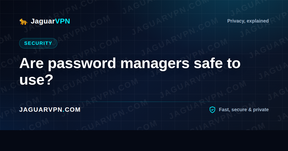 Are password managers safe to use?