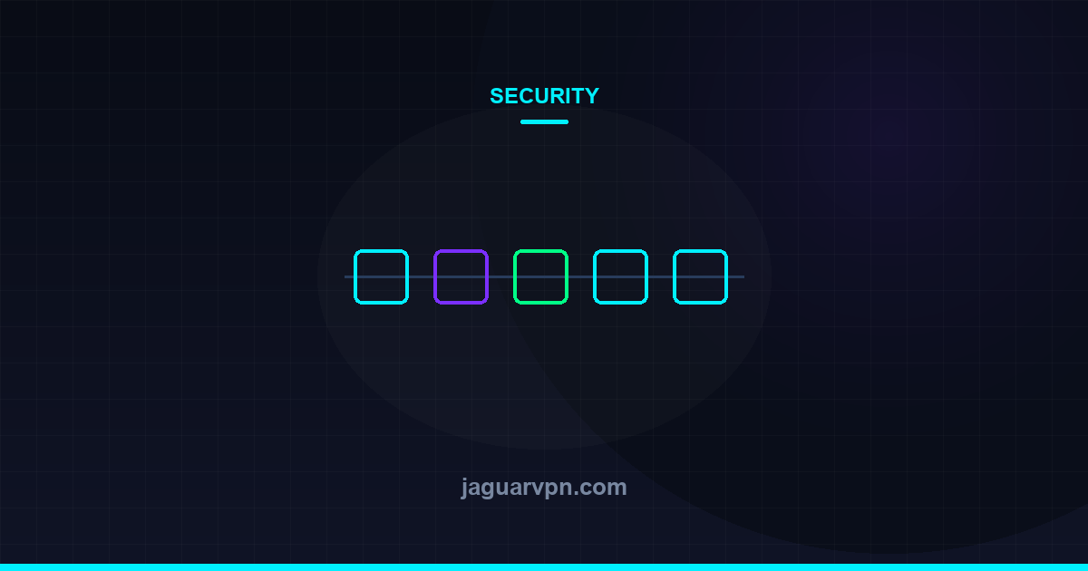 Illustration of a row of data packets travelling along a connection line — accompanying JaguarVPN's guide to juice jacking: are public usb charging stations actually dangerous