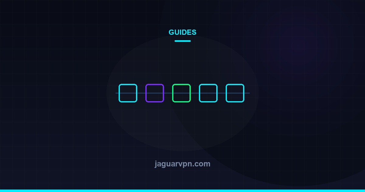 Illustration of a row of data packets travelling along a connection line — accompanying JaguarVPN's guide to do websites change prices based on your location? how to check