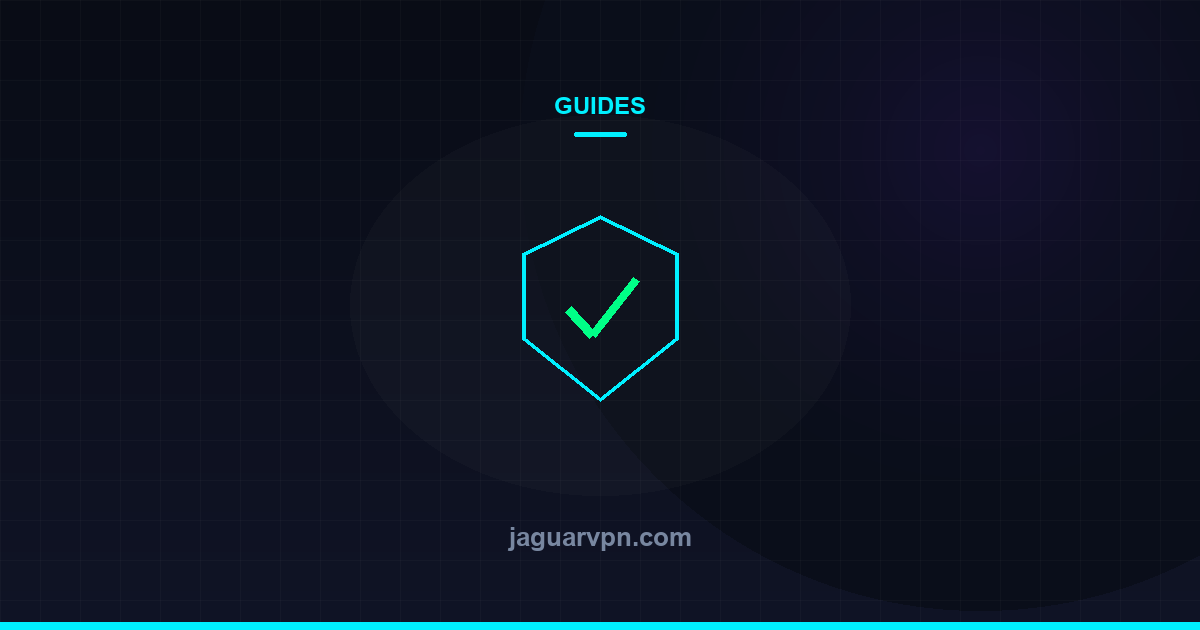 Illustration of a shield with a check mark inside it, representing privacy protection — accompanying JaguarVPN's guide to what is a vpn kill switch, and do you actually need one