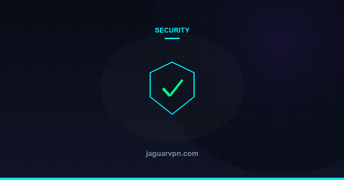 Illustration of a shield with a check mark inside it, representing privacy protection — accompanying JaguarVPN's guide to what is doxxing, and how do you protect yourself