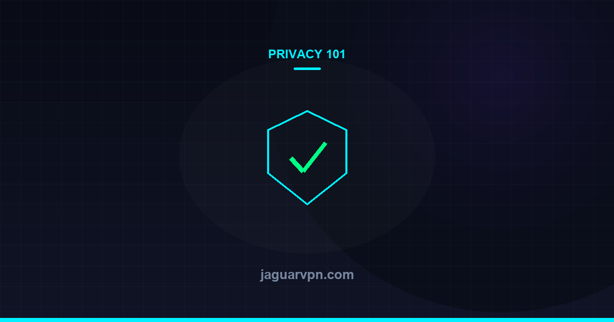 Illustration of a shield with a check mark inside it, representing privacy protection — accompanying JaguarVPN's guide to is using a vpn legal? a plain-english reality check