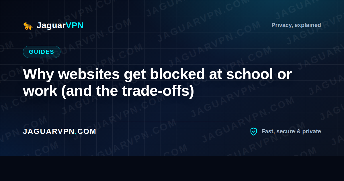 Why websites get blocked at school or work (and the trade-offs)