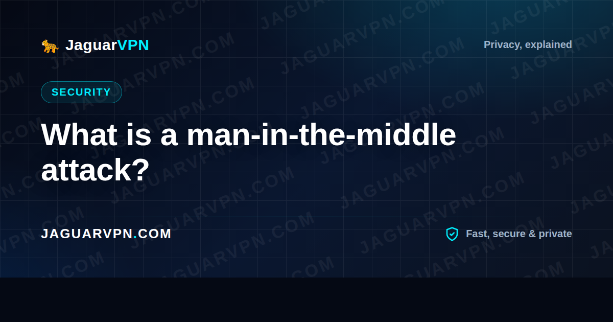 What is a man-in-the-middle attack?